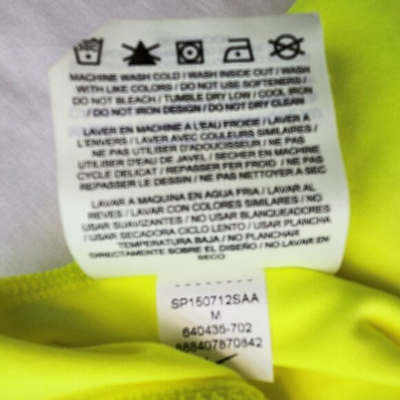 2 Piece Set- Nike Golf Tour Performance Shorts & Skirt Set Neon Yellow - Picture 6 of 10